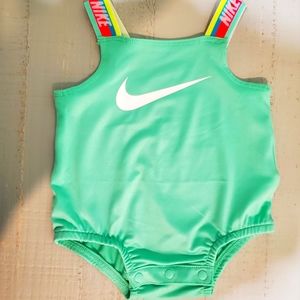 Nike sea foam green swim suit